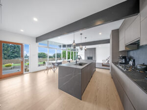 Custom home exterior at 4089 Canterbury Crescent North Vancouver with modern design